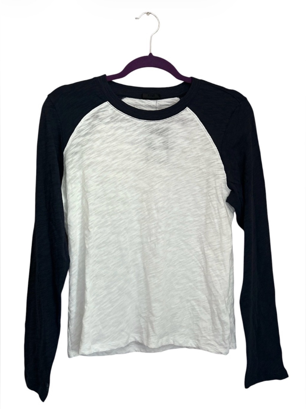 NWT ATM Anthony Thomas Melillo Raglan Long Sleeve Baseball Tee Shirt Size Medium - Picture 2 of 13
